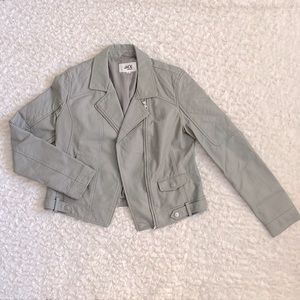 Women’s Faux Grey Leather Moro Jacket